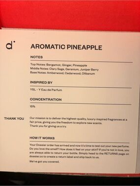 Aromatic Pineapple Women's Fragrance by Dossier